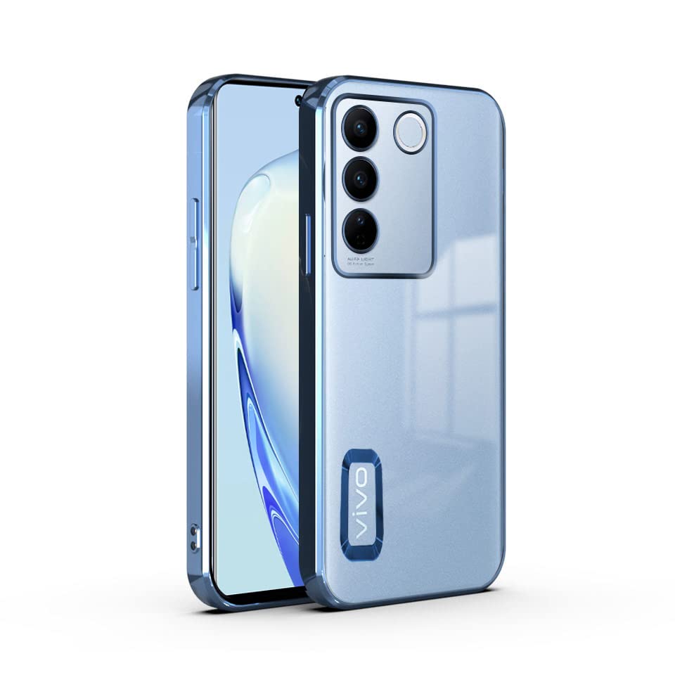 V-TAN Electroplated Logo View | Slim Shockproof | Soft TPU | Anti-Yellow Back Case Cover Compatible with Vivo V27,Vivo V27 5G,V27 (Blue) (B0C38QMZMS) Amazon Price History, Amazon Price Tracker