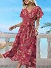 Women's Boho Summer Wrap Maxi Dress Casual Floral ... #3