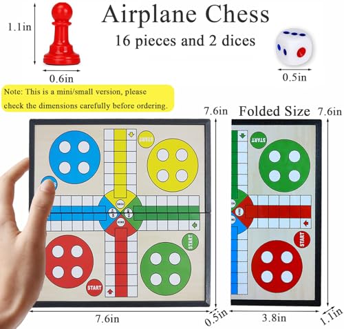 Mini Juego de Mesa Magnético Ludo para Viaje Kidami miniatura 4