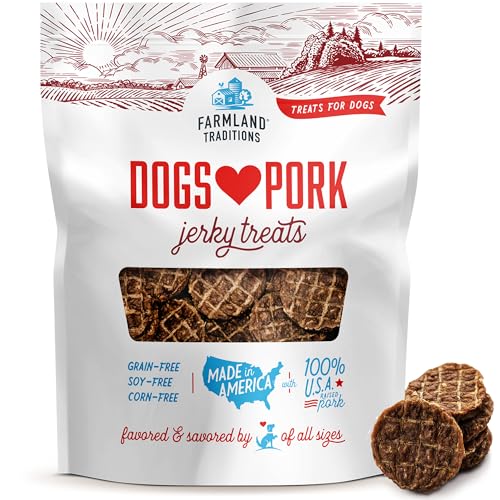 Farmland Traditions New Filler Free Dogs Love Pork Premium Jerky Treats for Dogs (5 oz.)