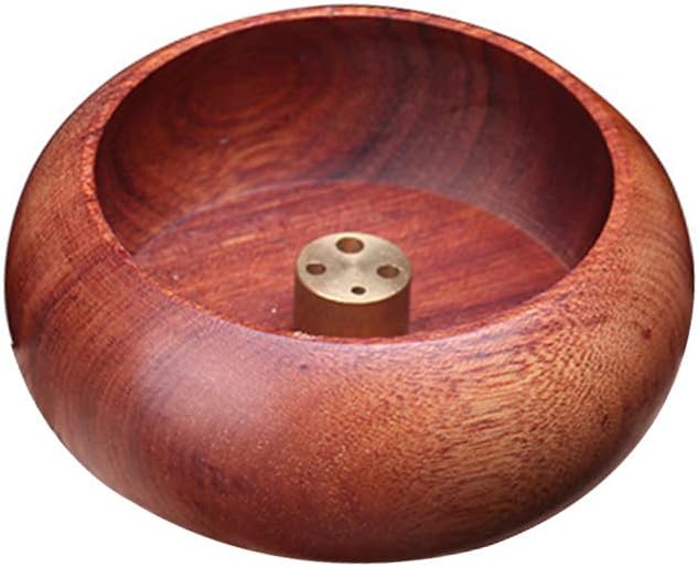 Retro Wooden Incense Burner Censer Cone Holder Ash Catcher Bowl Base Durable to Use Home Decor