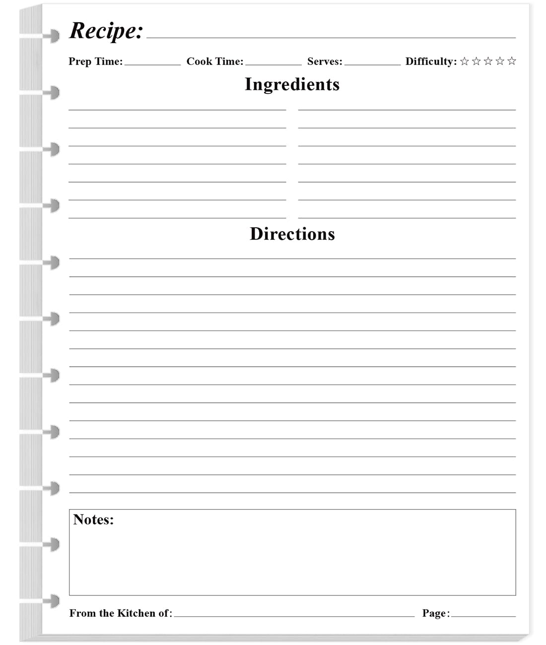 Paper Refills for A4 Binder, 50 Sheets/ 100 Sheets, 11-Disc Discbound, 8.5" x 11"