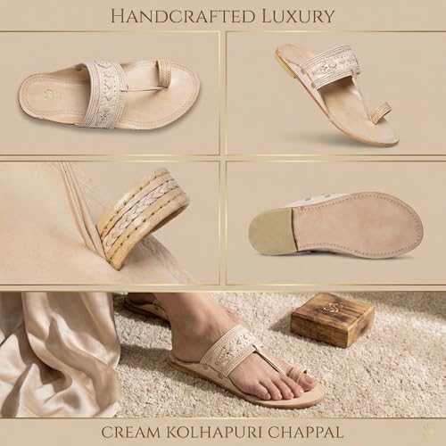 Image of Kolhapuri Chappal for Men Original, Pure Leather Handcrafted Traditional Kolhapuri Chappal for Man Formal Footwear for Weddings & Parties, Ethnic Wear & Daily Comfort