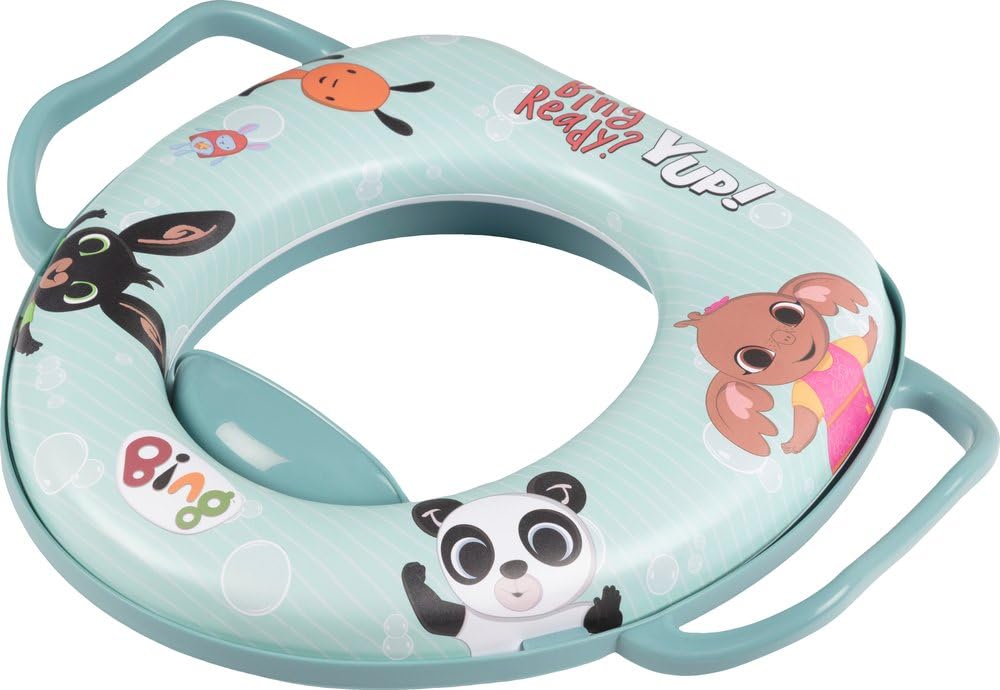Tataway WC Morbido Bambini con Maniglie - Riduttore WC con Grafica di Bing- Seduta Comfort Antiscivolo, Facile da Pulire