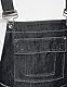 Enzo Men’s EZD390 VEN Denim Dungarees Overalls, Black, 32