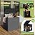 KFY 35 Gallon Resin Deck Box with Lockable Latch, Waterproof UV-Resistant Multi-Purpose Outdoor Storage for Patio Cushions, Garden Tools & Package Storage, Black