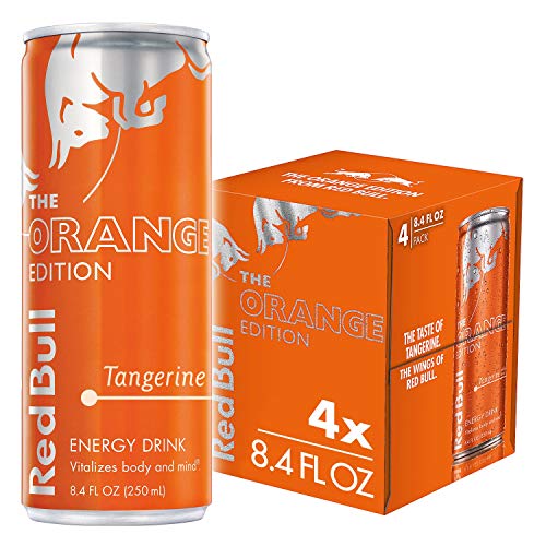 Red Bull Orange Edition, Tangerine Energy Drink, 8.4 Fl Oz, Pack of 4