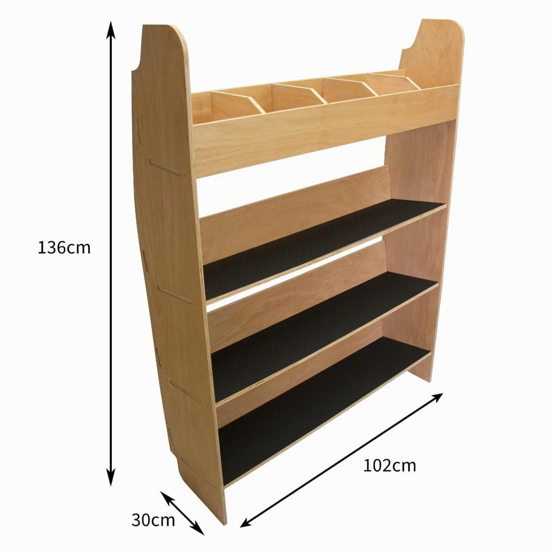 Transit Custom Fahrzeugeinrichtung Werkzeugkasten Kurz oder Lang Radstand Birkensperrholz Fahrzeugregal Transportregal Regal Regalsystem Linkslenker Rechtslenker 136cm H x 102cm B x 30cm T