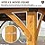 Raysfung 11' x 13' Upgraded Wood Gazebo, Spruce Wooden Gazebo with Galvanized Steel Roof, Outdoor Wooden Hardtop Gazebos for Deck, Backyard