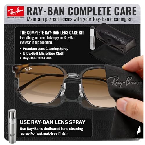 Image of Ray-Ban RB4416 NEW CLUBMASTER Square-Round Shaped Sunglasses for Men & Women with Official RAYBAN Eyewear Kit