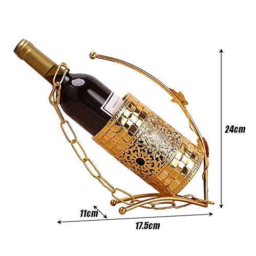Soporte de vino para botella libre de pie color plata miniatura 2