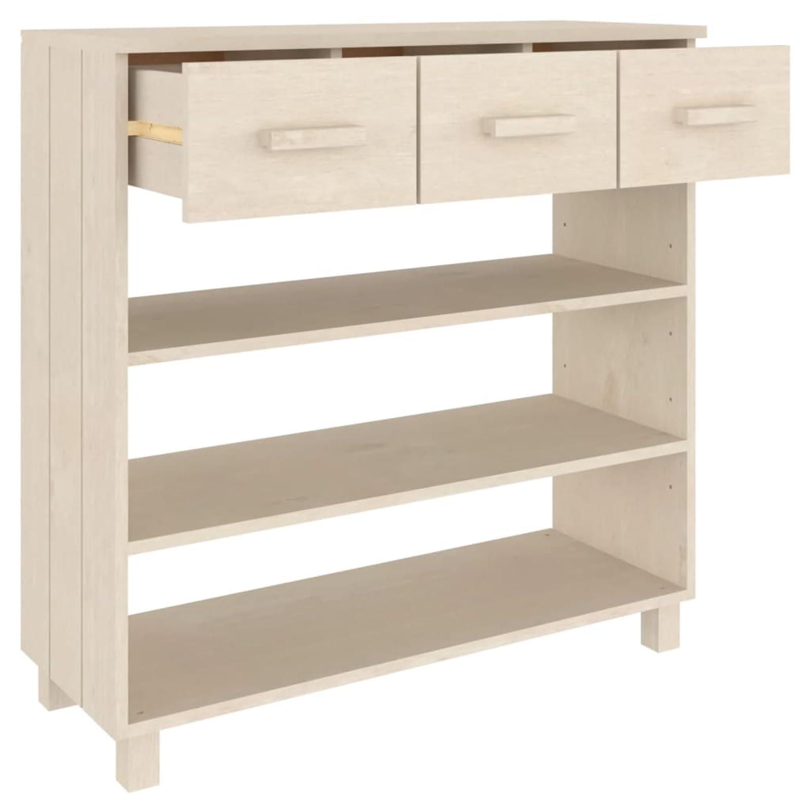 Homgoday Mesa Consola HAMAR Madera Maciza Pino marrón Miel 90x35x90 cm Mesas auxiliares de salón,Mesa Consola Recibidor Mueble de Entrada Estrecha Clásica