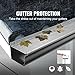 Happybuy Gutter Guard, 6 Inch Width, Aluminum Leaf Filter, 52 PCS 208 ft Total Length, 0.157'' Hole Diameter, 0.02'' Thick, DIY Gutter Cover, Universal Fit for All Roof & Gutter Types