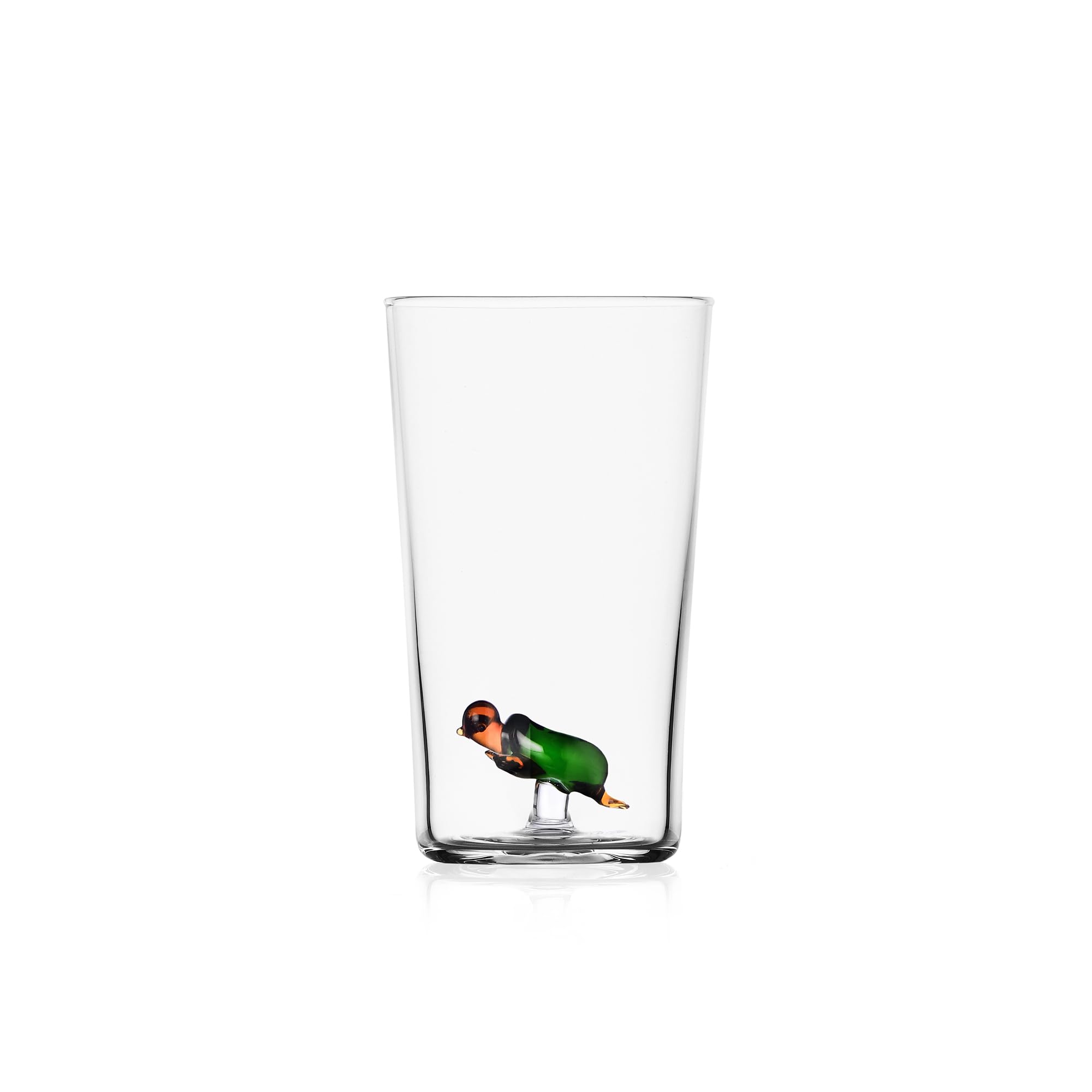 Ichendorf Milano Longdrink Green Turtle Animal Farm Collection 45cl Borosilicate Glass Handmade