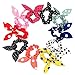 AKOAK 20 Pcs Per Pack Lovely Baby Girl's Rabbit Ear Hair Tie Bands Polka Dot Leopard Trip Ponytail Holder