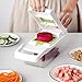 Kitchen Salad Food Chopper Multifunctional Onion Mincer Chopper Dicer with 7 Blades Mandoline Slicer Shredder for Fruit Tomato Potato Fruit Garlic Vegetable Chopper Cutter-White 32x12x11cm(12x5x4inc