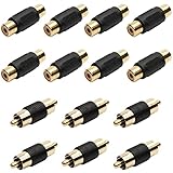 receiver für plattenspieler ♥Plug and Play:Cinch Stecker auf Cinch Stecker Adapter Einfach zu verbindet zwei weibliche Cinch-Kabel miteinander