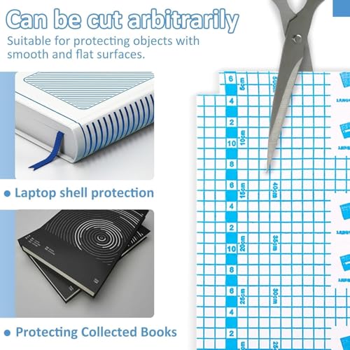 Image of 90 Pcs Transparent Book Cover Sheets, Self-Adhesive Waterproof Covers for School Books & Office Documents | Diamond Pattern, Polypropylene (PP) 3 Sizes (34x25, 43x30 & 47x34 cm)