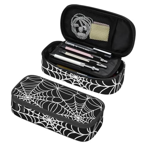Image of Spider Web Pencil Case Aesthetic Large Capacity Pen Pouch | Storage Bag with Compartments for Travel School Office Organizer