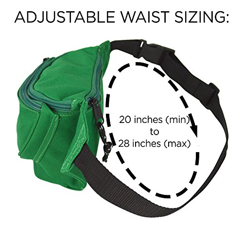 Dalix Small Fanny Pack Waist Pouch S Xs Size 24 To 31 In Dark Green #TOP2