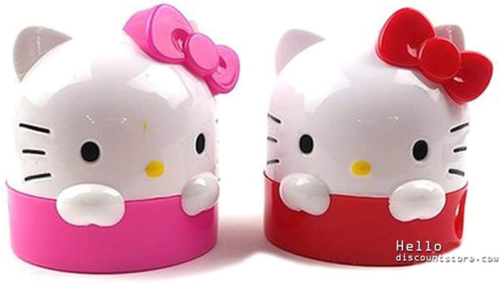 Sanrio Hello Kitty Character Pencil Sharpener School Supply Stationary : Pink or Red (1pc) (Red)