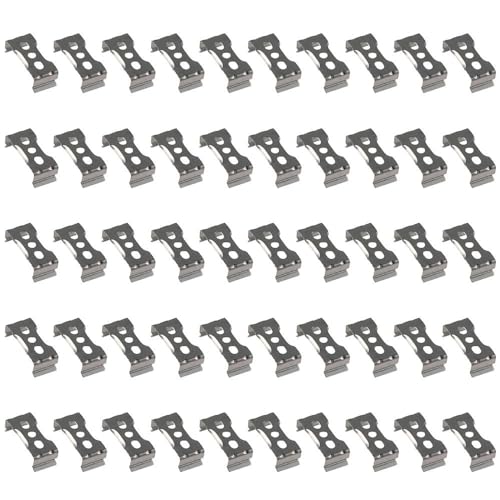 iuniq 50Pcs T8 LED Bulbs Clips Holder, Stainless Steel, White, LED Bulb Clips, Modern Style, Indoor Use