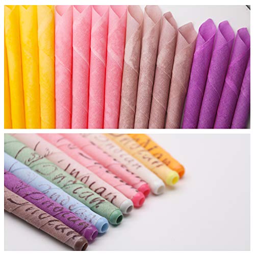 40PCS Ohrkerzen, Ohrenkerzen，Ohrenschmalzkerze, Ohrkegelkerze, Ohrenschmalzentfernung, ungiftige organische Gasflasche, Parfümhohlkegelkerze mit 20 Schutzscheiben (10 Farben)