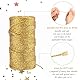 HUATEEN Gold Kordelband,Metallic Geschenkband Schnur 100 m Kordel 1,5 mm Metallic Garn Geschenkkordel Bastelschnur Goldenes Band für DIY Handwerk Weihnachten Dekoration Geschenkverpackung