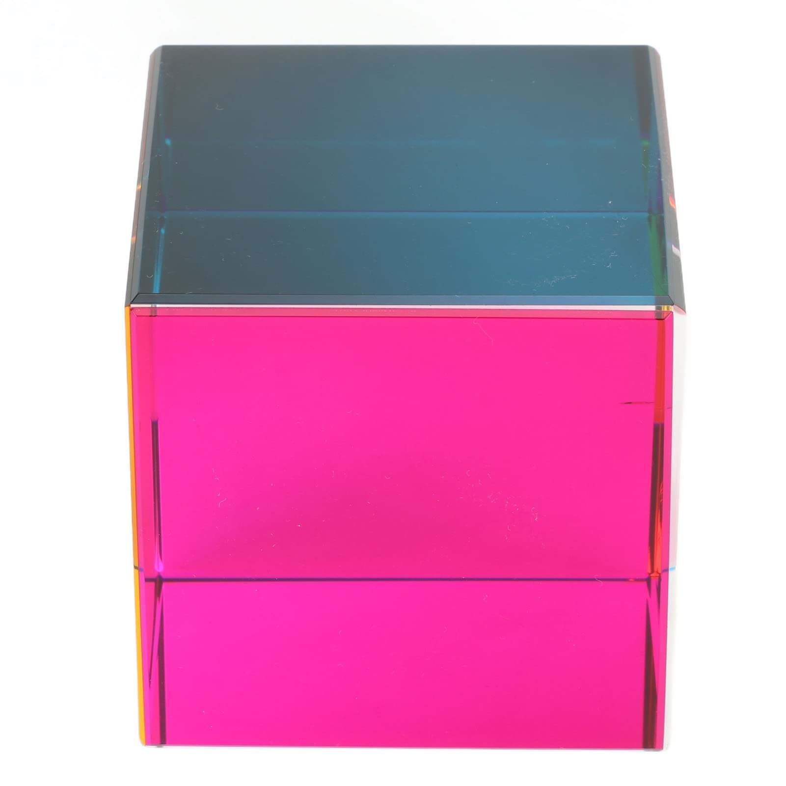 Kolorowa Kostka, Zabawki Fizyczne Tesseract Cube Szklana 6 Stron z lekkością do Ozdób na Stole (50MM)