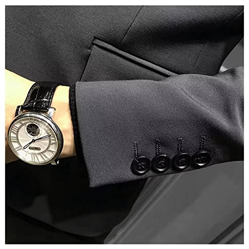 Vestido Formal De Terno Masculino, Blazer De Um Botão Slim Fit V Neck Casual, Um Blazer, Esporte