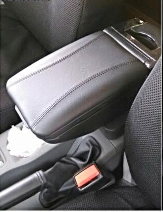Image of CARIZO Car Armrest with Glass Holder + Ashtray (Black) for Hyundai Grand i10