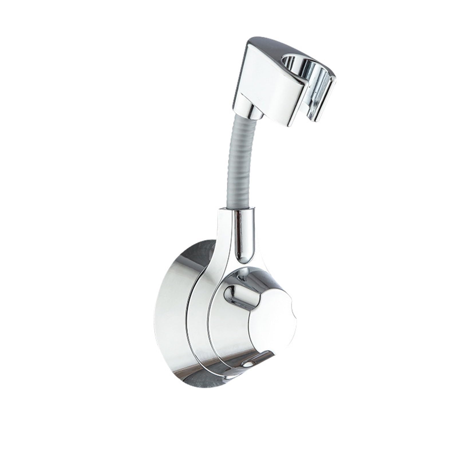 Luysgbxr Sliver Shower Head Holder Shower Holder Adjustable Head Nozzle Handheld Punch-Free Multi Angle Rotation Bracket(Sliver)