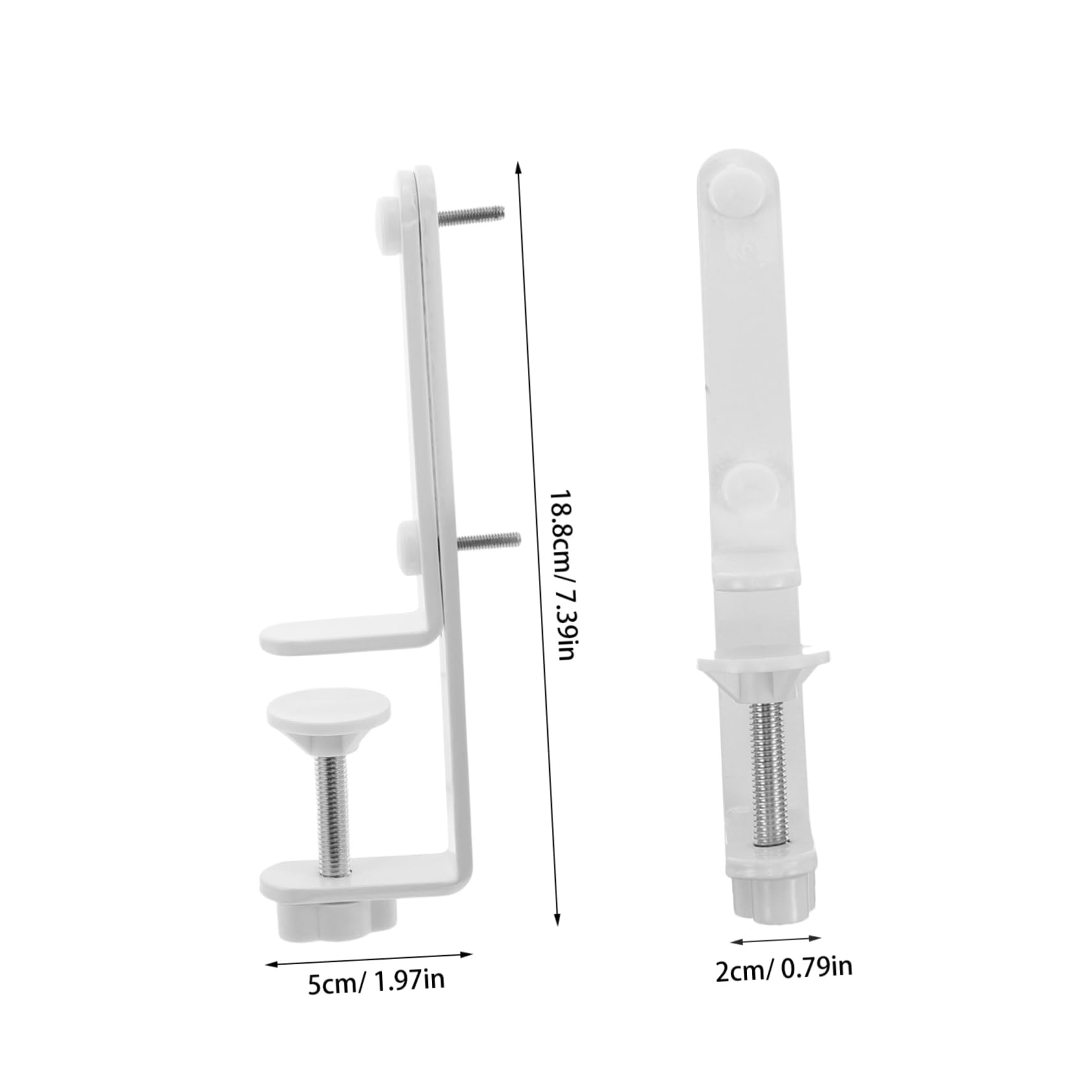 STOBAZA Pegboard Accessories Kit Desk Pegboard Stand Edge Mount Fixing Brackets T-Shaped Support White