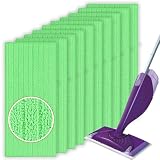 10 Pack Microfiber Mop Refill Pad Compatible with Swiffer WetJet Mop for Floor Cleaning, Semi-Disposable Replacement Mop Pads Machine Washable