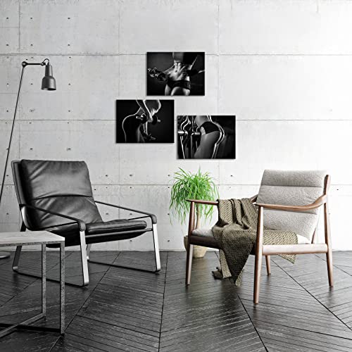 Feifanmei Women Workout Canvas Wall Art, Bodybuilding Women Gym Painting Prints, Dumbbell Yoga Workout Exercise Picture Poster For Gym Living Room Wall Decororation, Framed Size 12"X16"X3 #TOP1