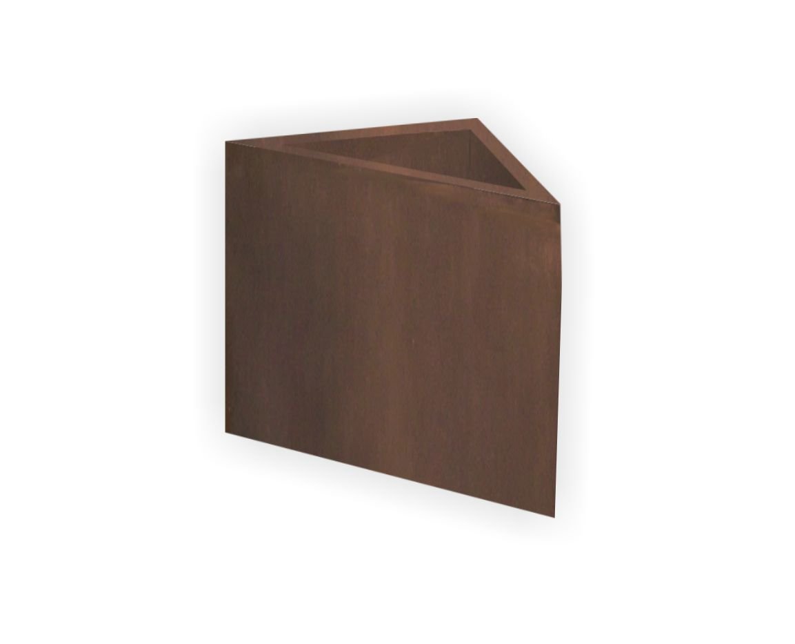 Jardinera angular Liscia bronce Art 262 macetero exclusivo de diseño