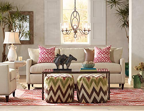 Regency Hill Sofia Rustic Country Cottage Accent Table Lamp 22" High Crackled Ivory Glaze Ceramic Handles Jar Beige Bell Shade For Bedroom Living Room House Home Bedside Nightstand Office #TOP7