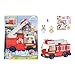 Produktbild BlueY-Feuerwehrauto. Feuerwehrauto, Exklusive Bingo als Feuerwehrfrau und Bob Bilby-Figur. Fahre die Leiter aus, drehe sie und Rolle den Schlauch aus. Mit Stickerbogen