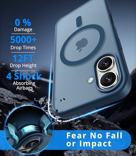 Coque iPhone 16 compatible MagSafe Vansdon protection mince bleue
