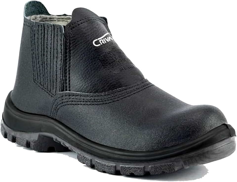 Botina de Couro Monodensidade com bico de PVC (botina de elástico) (40)