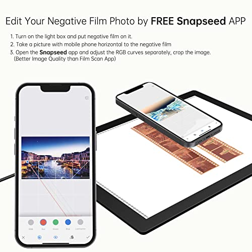 slide viewer light box 5600k 12x8 ultra-thin adjustable brightness backlight for slides and film negative scanning