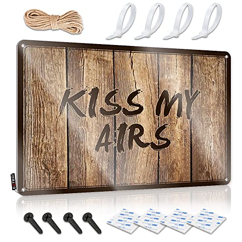 Plaque en métal Kiss My Airs 30x40 cm pour décoration de bar et chambre