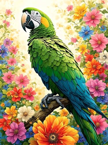 Broderie diamant kit complet 5D oiseau pour peinture strass éclatante