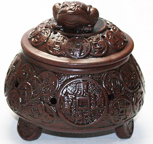 Fengshui Money 3 legged Frog with Coin Incense Burner