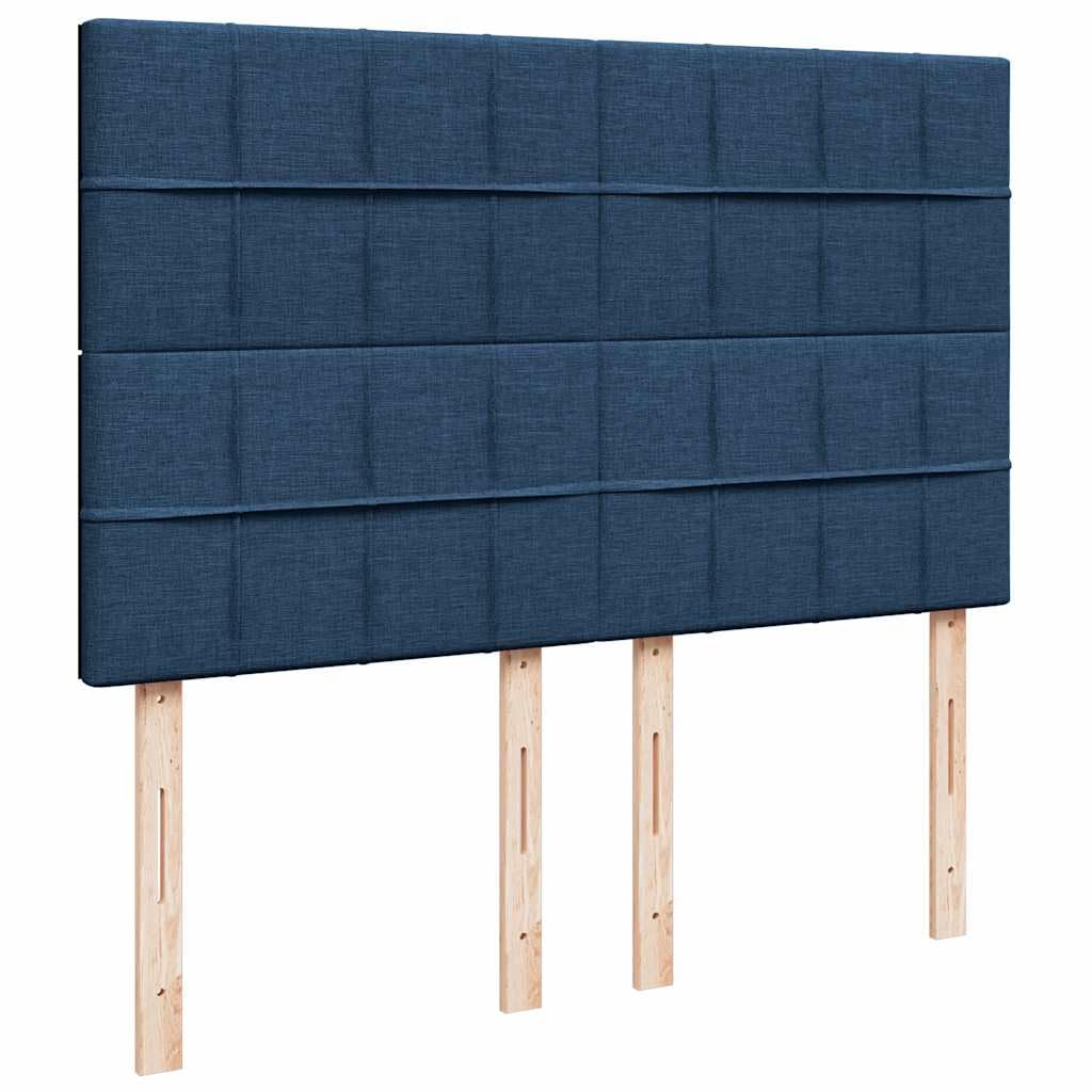 Sommier à Lattes de lit avec Matelas Bleu 140x190 cm Tissu,Meubles,Lits & Accessoires,Lits & Cadres de lit,94.38 kg-3291669