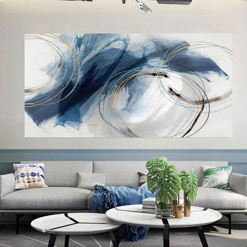 Art moderne abstrait tableau décoration murale colorée 30x65