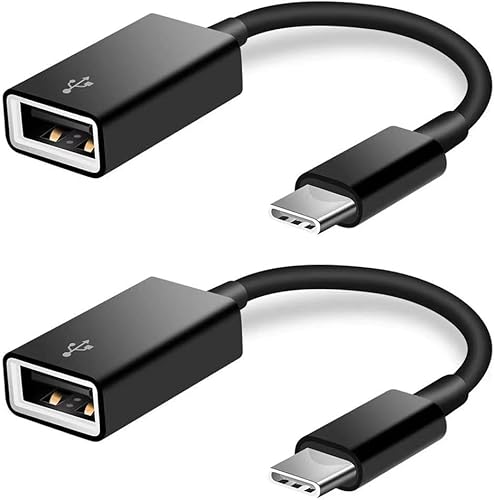 Adaptador USB C a USB [Paquete de 2], Cable OTG Tipo C Macho a USB A Hembra Adaptador Usb a Usbc-c Compatible con Macbook Pro/Air iPad Pro 2022 2021