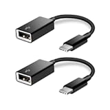 USB C to USB Adapter &lbrack;2 Pack&rsqb;&comma;Type-C OTG Cable Type C Male to USB A Female Usb to Usbc-c Adapter Compatible with Macbook Pro&sol;Air iPad Pro 2022 2021 2020&comma; Galaxy S23 S22 Ultra Note 10 S9 S8 &lpar;Black&rpar;