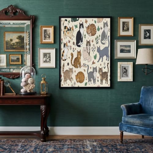 Póster de gato decorativo para un hogar acogedor, cuadros de animales en lienzo