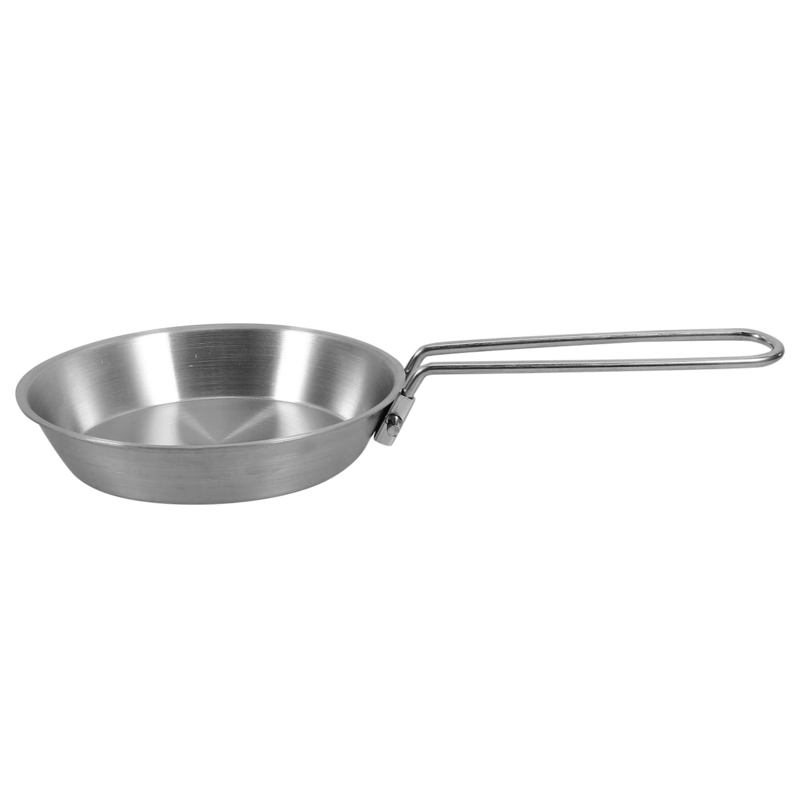 VICASKY Compact Stainless Steel Mini Frying Pan with Folding Handle Nonstick Multi Use Egg Skillet for Camping and